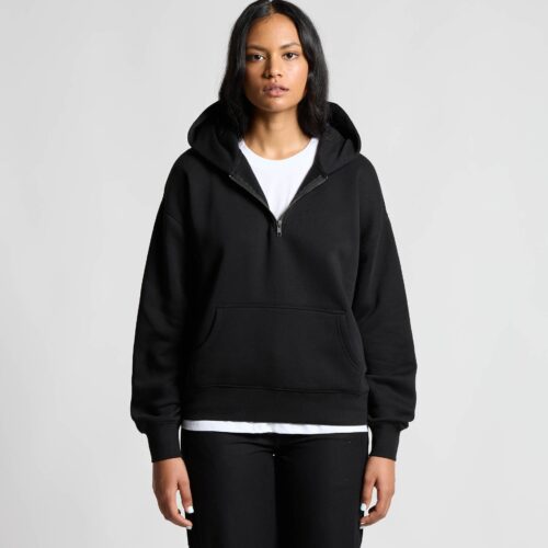 Wo's Relax Half Zip Hood Black