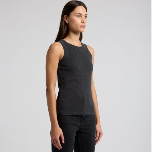 Wo's Faded Organic Rib Tank - Image 2