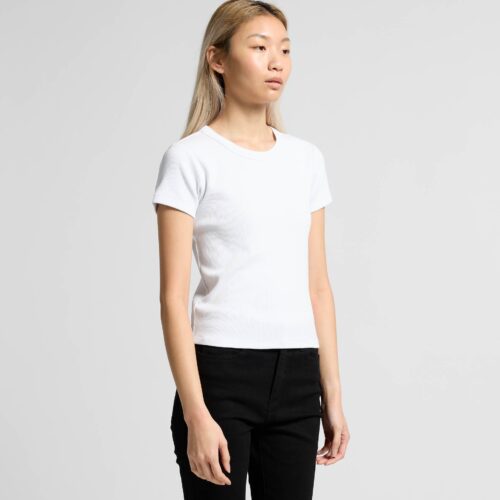 Wo's Organic Rib Tee - Image 2