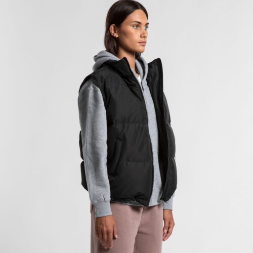 Wo's Puffer Vest Black - Image 2