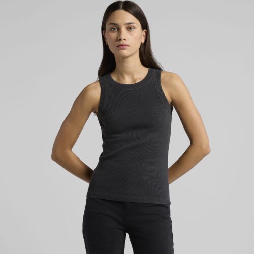 Wo's Faded Organic Rib Tank - Image 5
