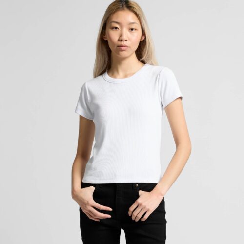 Wo's Organic Rib Tee - Image 5